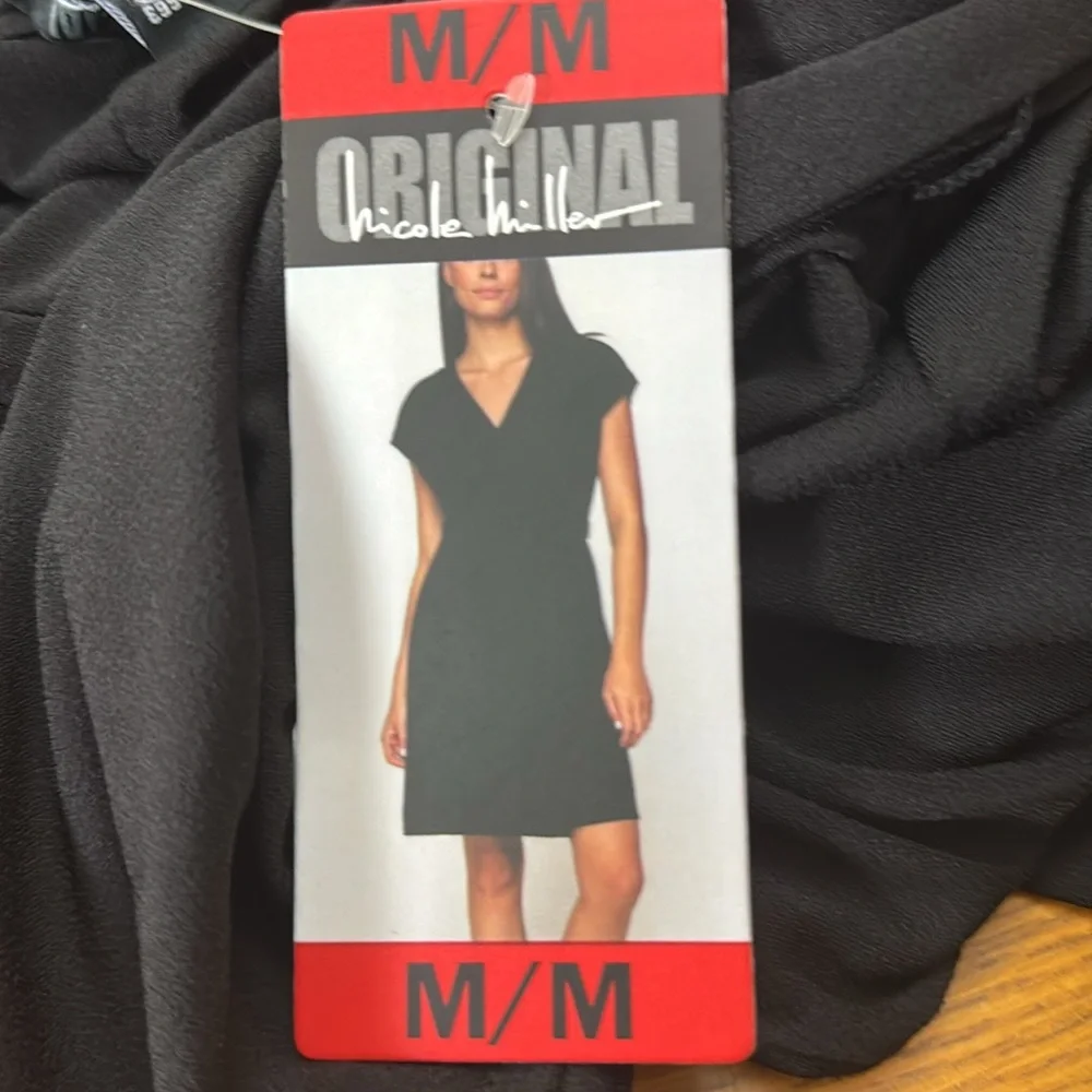 Nicole Miller Women's Faux Wrap Dress nwt - Picture 4 of 7